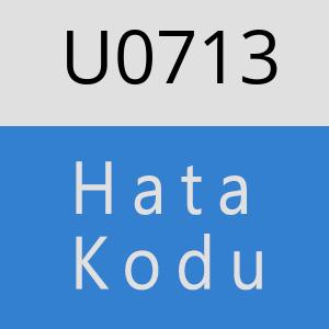 U0713 hatasi