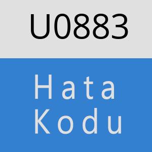 U0883 hatasi