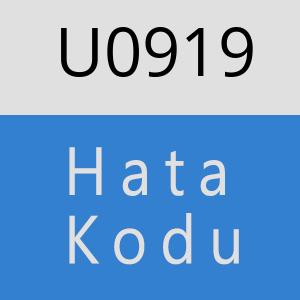 U0919 hatasi