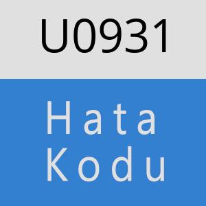 U0931 hatasi