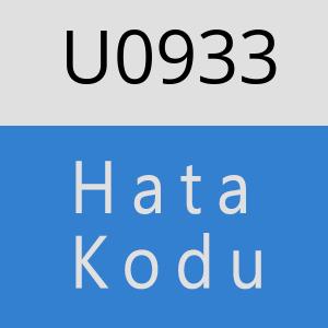 U0933 hatasi