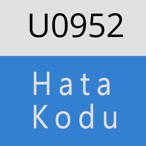 U0952 hatasi