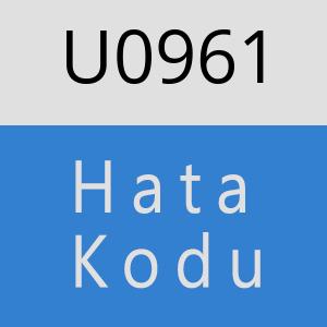 U0961 hatasi