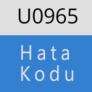 U0965 hatasi