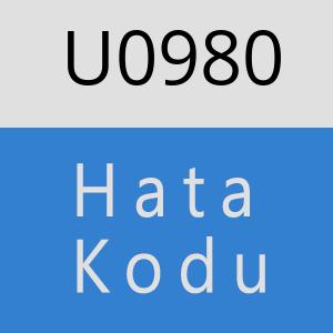 U0980 hatasi