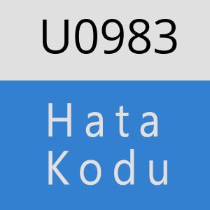 U0983 hatasi