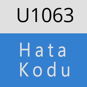 U1063 hatasi