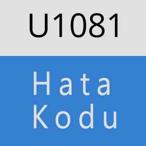 U1081 hatasi