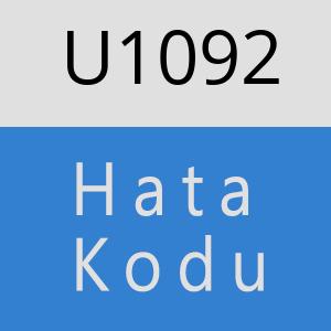 U1092 hatasi