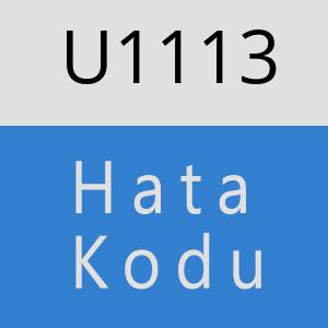 U1113 hatasi