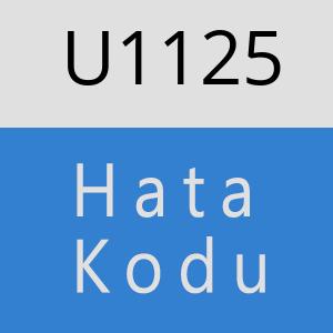 U1125 hatasi