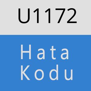 U1172 hatasi