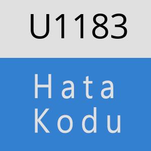 U1183 hatasi