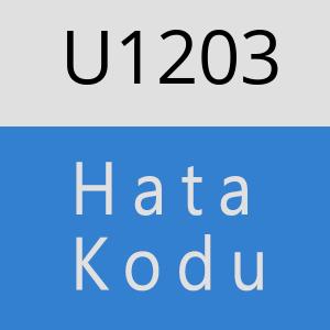 U1203 hatasi
