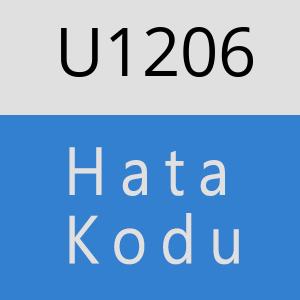 U1206 hatasi