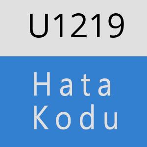 U1219 hatasi