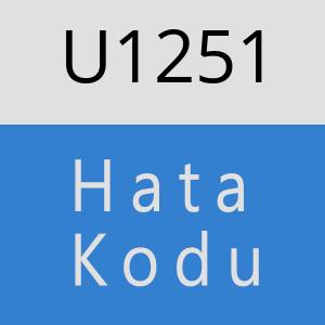 U1251 hatasi