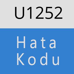 U1252 hatasi