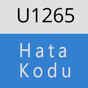 U1265 hatasi