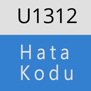 U1312 hatasi