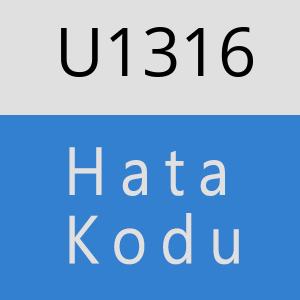 U1316 hatasi