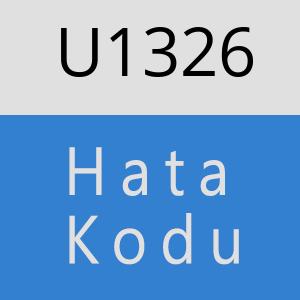 U1326 hatasi