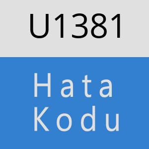 U1381 hatasi