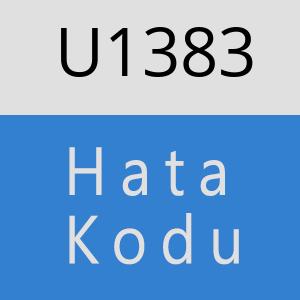U1383 hatasi