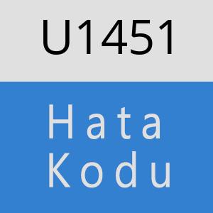 U1451 hatasi