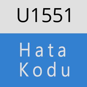 U1551 hatasi