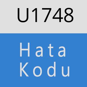 U1748 hatasi