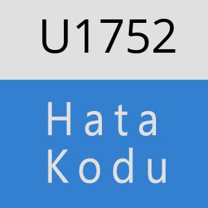 U1752 hatasi