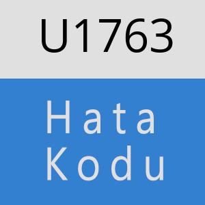 U1763 hatasi