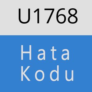 U1768 hatasi