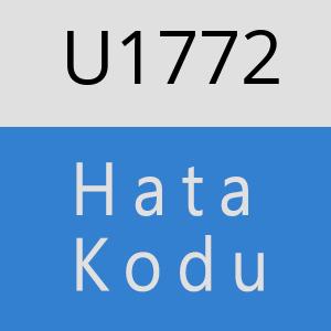 U1772 hatasi