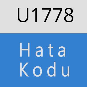 U1778 hatasi