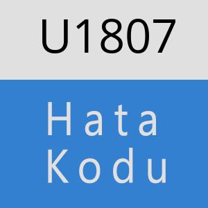 U1807 hatasi