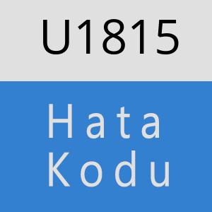 U1815 hatasi