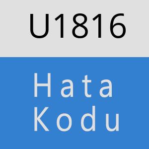 U1816 hatasi