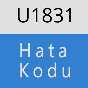 U1831 hatasi