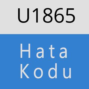 U1865 hatasi