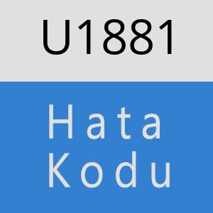 U1881 hatasi