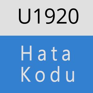 U1920 hatasi