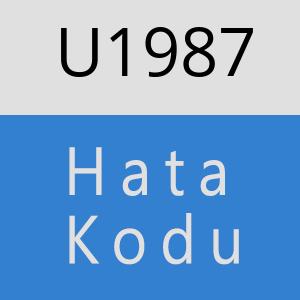 U1987 hatasi