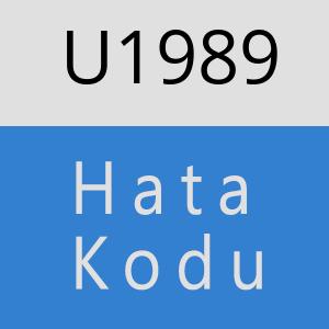 U1989 hatasi