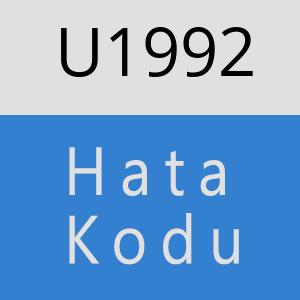 U1992 hatasi