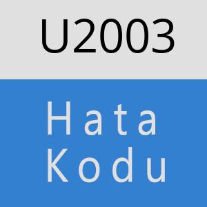 U2003 hatasi