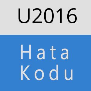 U2016 hatasi