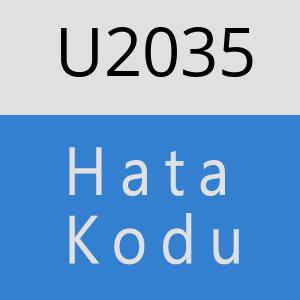 U2035 hatasi