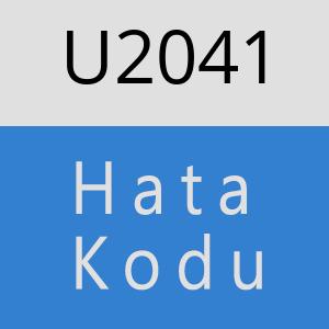 U2041 hatasi